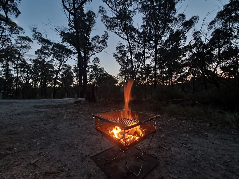 Campfire cooking equipment - portable fire pit